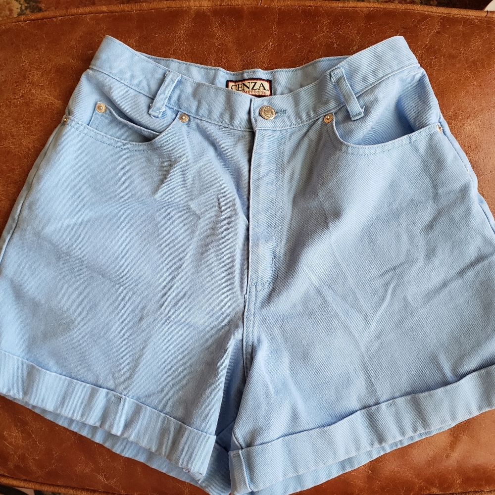 Vintage CENZA High Waisted Cuffed Shorts Size 10